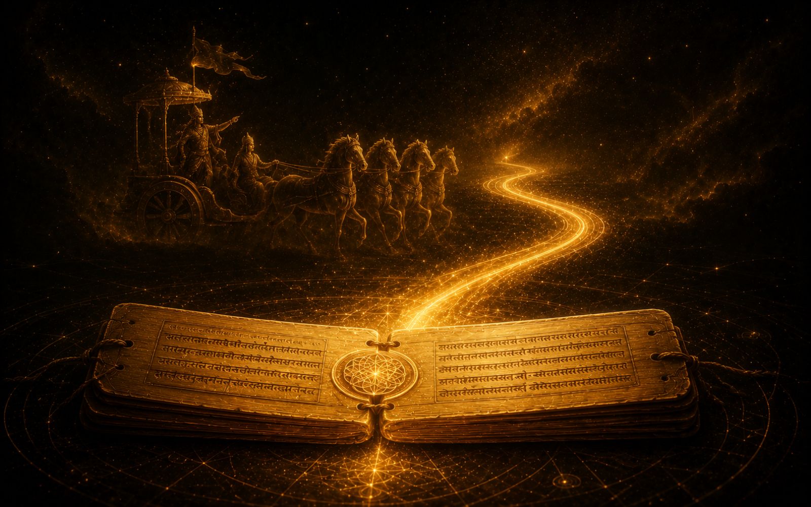 Dharma Compass — Vedic reading of your life's purpose and path of action, sealed with verses of Krishna's counsel from the Bhagavad Gītā
